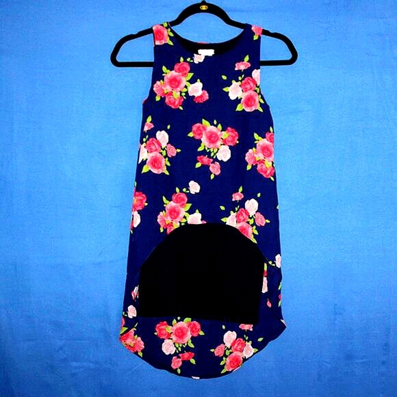 Sallymiller Couture Floral Hi-Low Top M - Picture 1 of 5